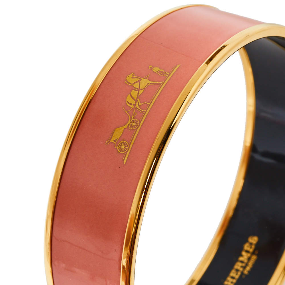 18K Enamel Cal¨¨che Wide Bangle H Bracelet