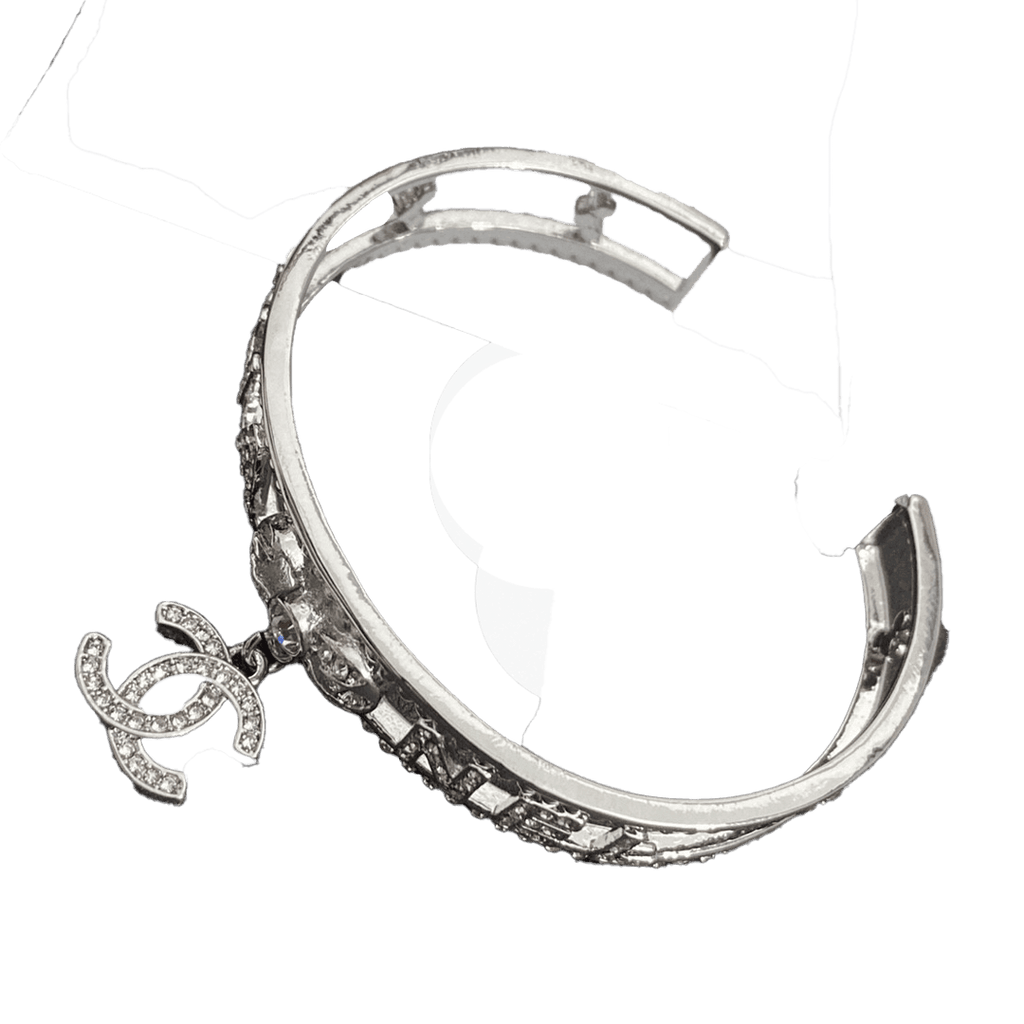 18K CC Diamond Open Bracelet