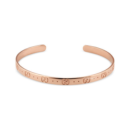 18K Double G Icon Open Cuff Bracelet
