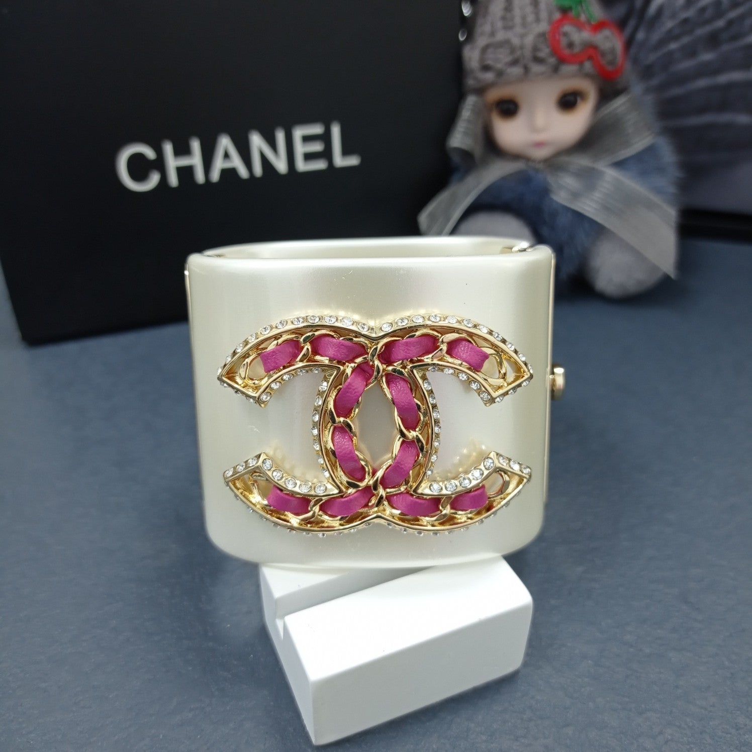 18K CC Pink Crystals Bracelet