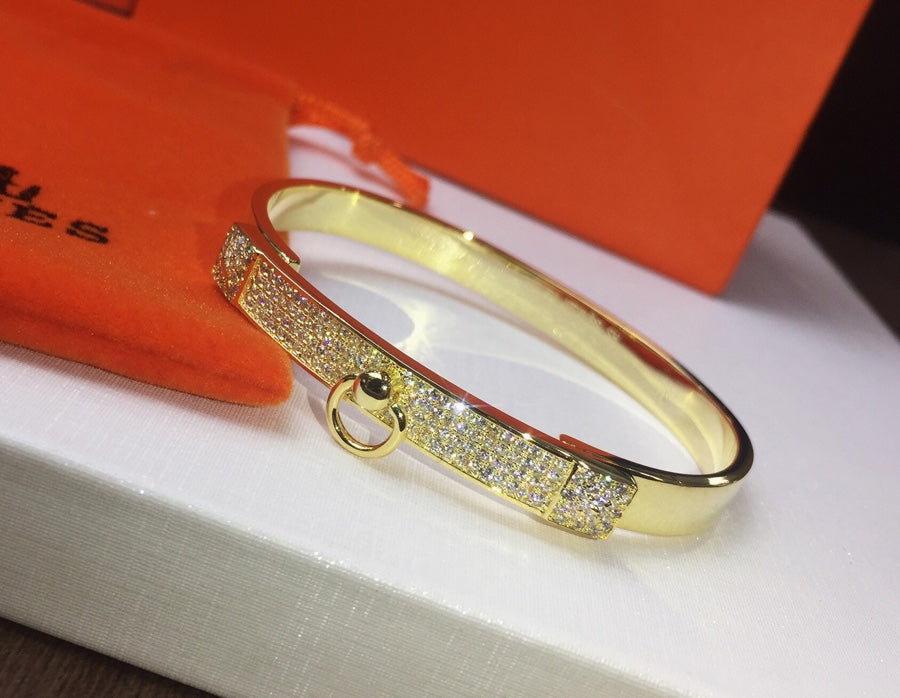 18K Collier De Chien Diamond H Bracelet