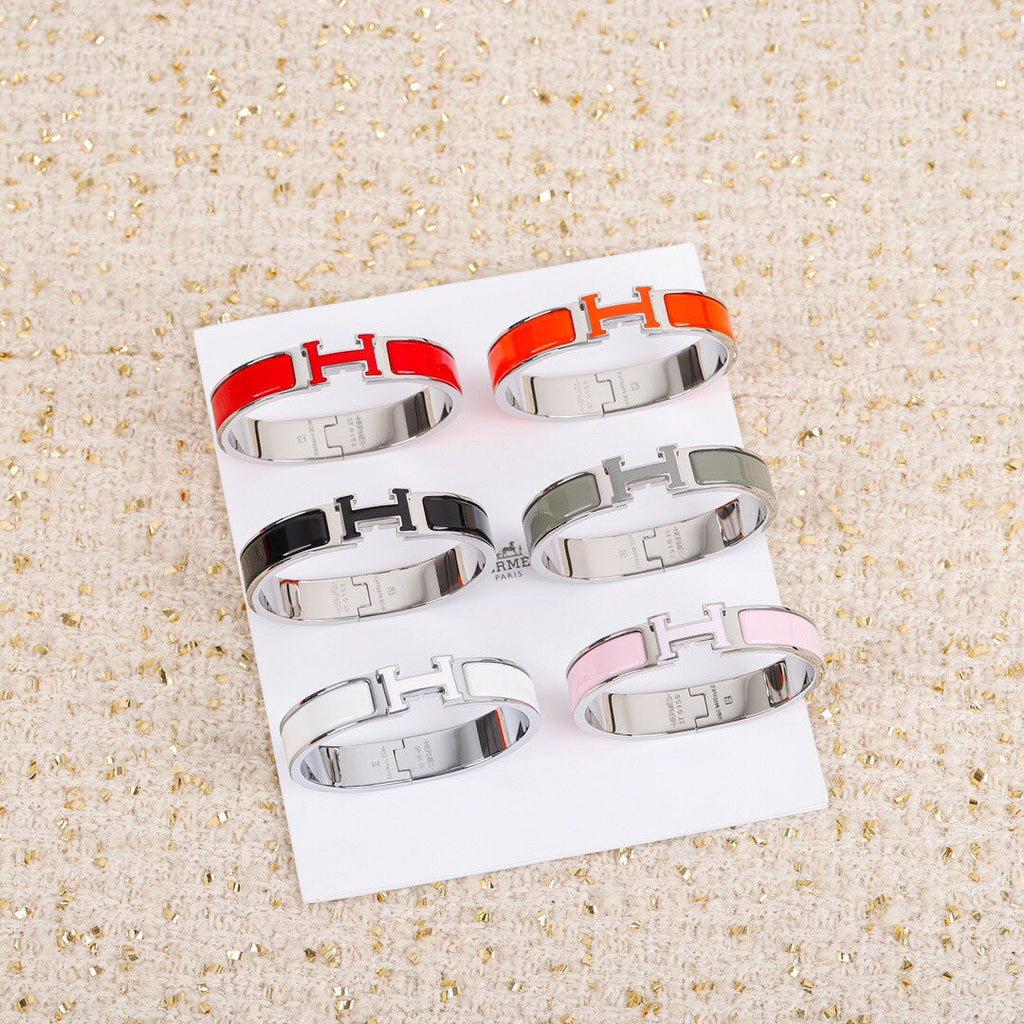 18K Clic H White Bracelet